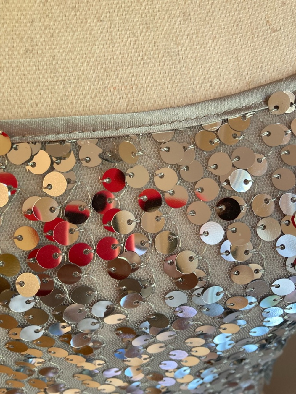 H&M Silver Sequin Cami Slip Midi Dress NWT - Picture 3 of 11